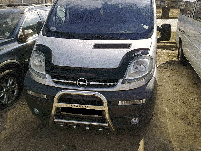 Дефлектор капота (мухобойка) Opel Vivaro 2001- (опель виваро) - фото 3 - id-p73445523