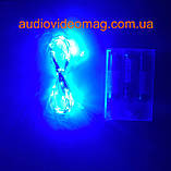 Гірлянда для декору на батарейках, колір синій, 5 метрів, 50 світлодіодів, фото 2