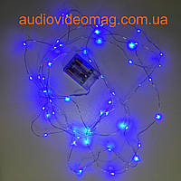 Гірлянда для декору на батарейках, колір синій, 3 метра, 30 світлодіодів