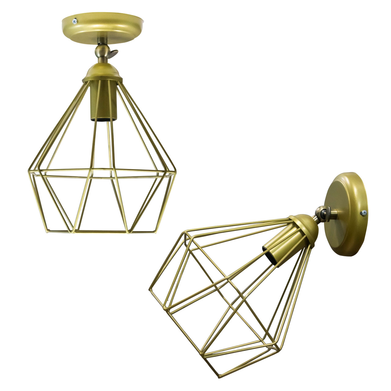 Світильник настінний бра NL 0537-1 G MSK Electric Е-27 Лофт золотий