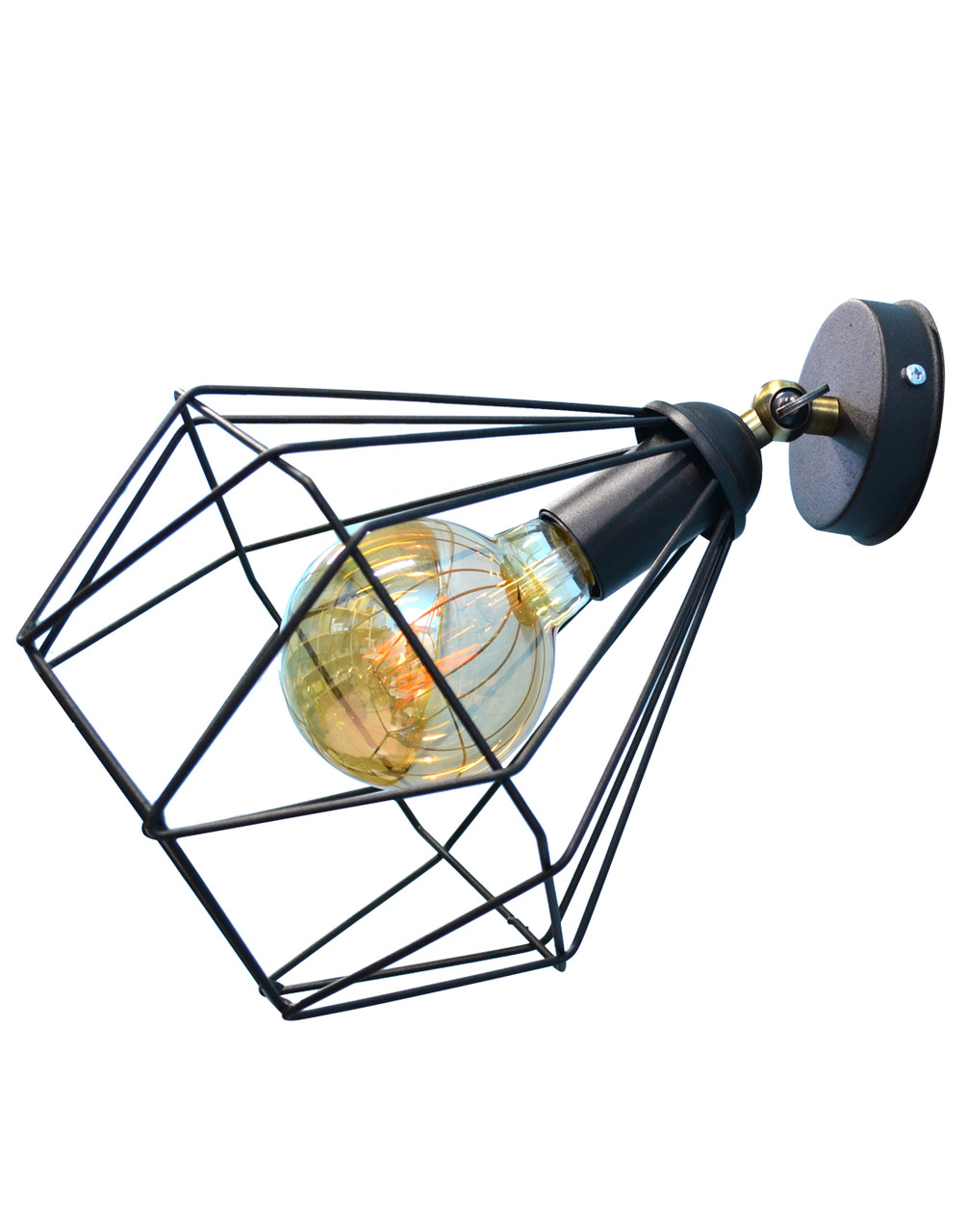 Світильник настінний бра NL 0537-1 B MSK Electric Е-27 Лофт чорний