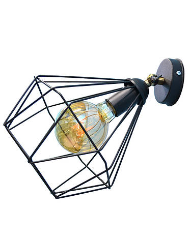 Світильник настінний бра NL 0537-1 B MSK Electric Е-27 Лофт чорний, фото 1