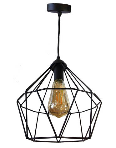 Підвісний світильник стельовий NL 0537 MSK Electric Е-27 Лофт чорний, фото 2