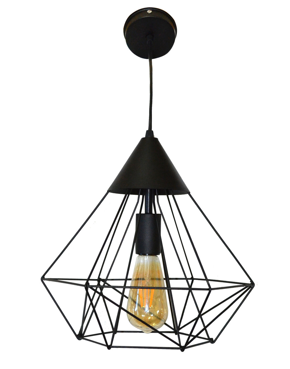 Підвісний світильник стельовий NL 0538 B MSK Electric Е-27 Лофт чорний