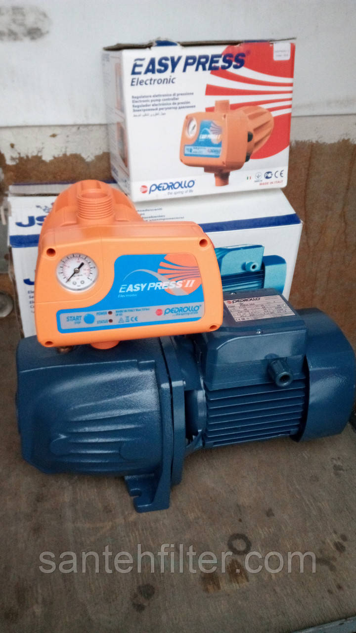 Насосна станція Pedrollo JSW 2AX 1.1 кВт з регулятором тиску Pedrollo Easy Press 2 Педролло Ізі Прес 2