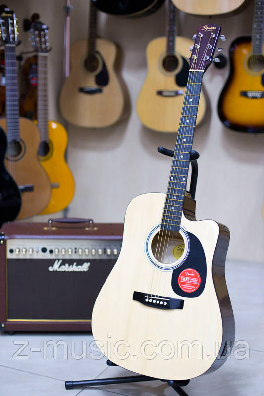 Електроакустична гітара Fender Squier SA-105CE Nat + кабель 3 м, фото 1