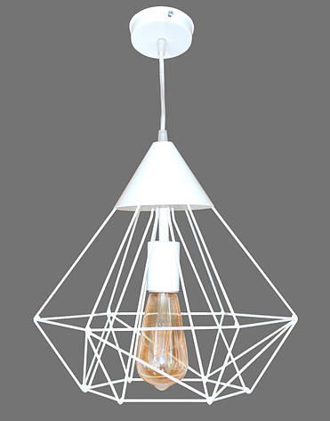 Підвісний світильник стельовий NL 0538 W MSK Electric Е-27 Лофт білий, фото 1