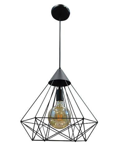 Підвісний світильник стельовий NL 0541 B MSK Electric Е-27 Лофт чорний, фото 1