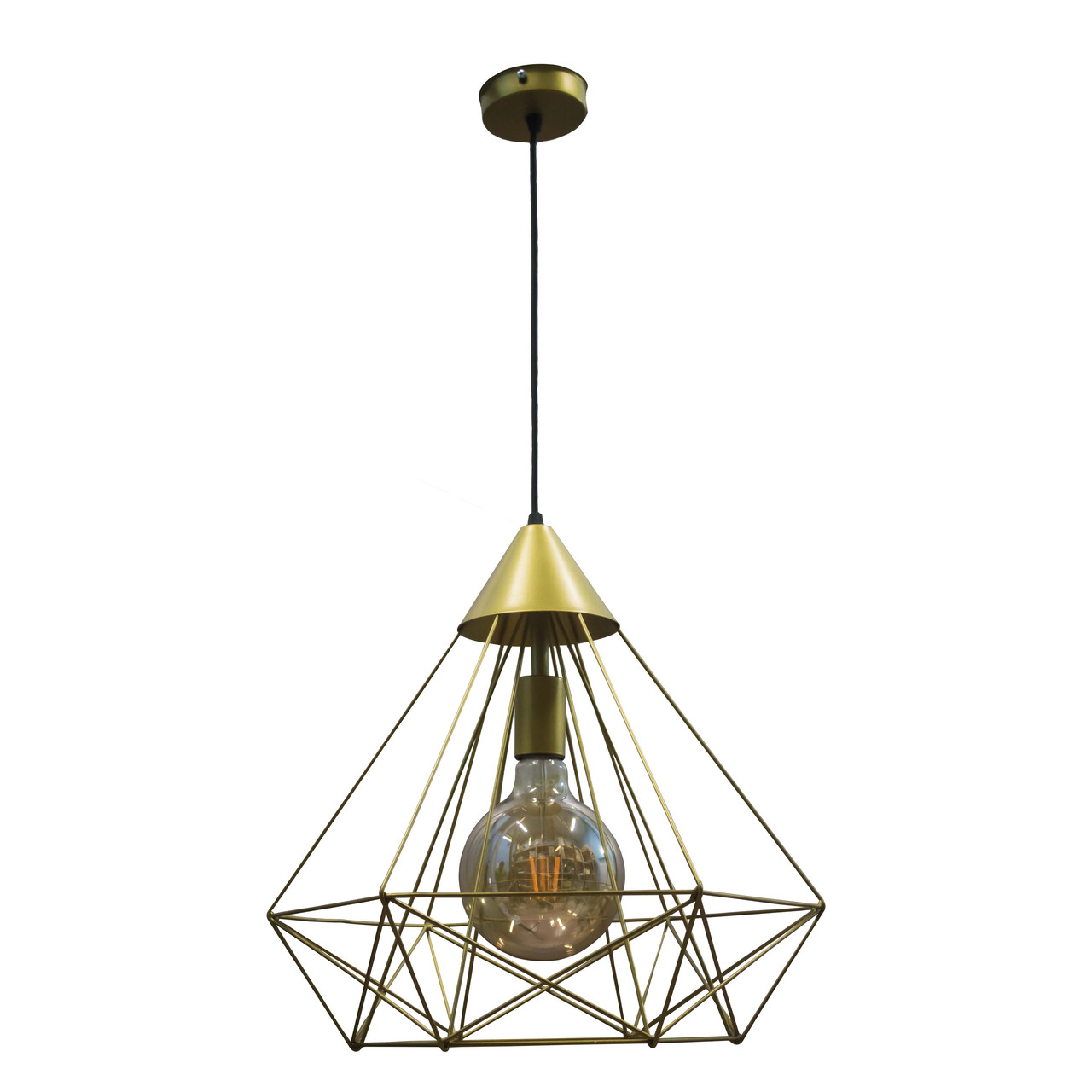 Підвісний світильник стельовий NL 0541 G MSK Electric Е-27 Лофт золотий