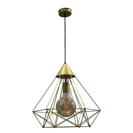 Підвісний світильник стельовий NL 0541 G MSK Electric Е-27 Лофт золотий, фото 1