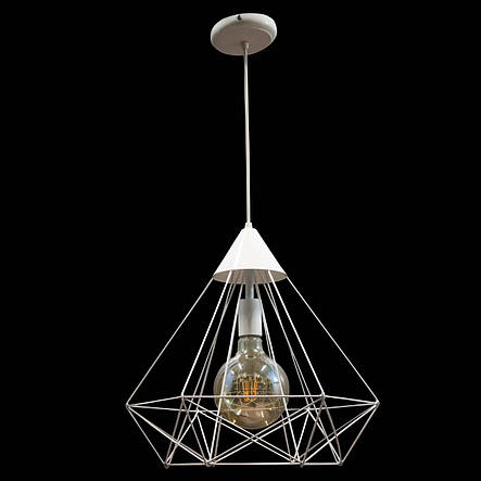 Підвісний світильник стельовий NL 0541 W MSK Electric Е-27 Лофт білий, фото 2