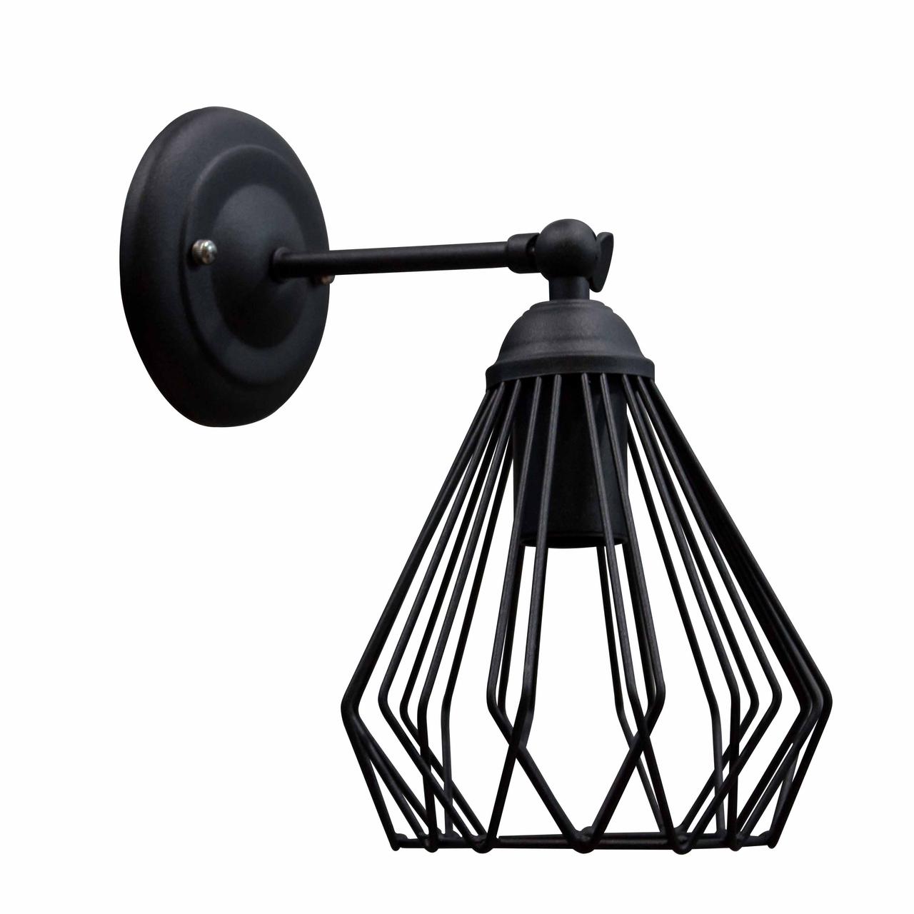 Світильник настінний бра NL 05371-1 B MSK Electric Е-27 Лофт чорний