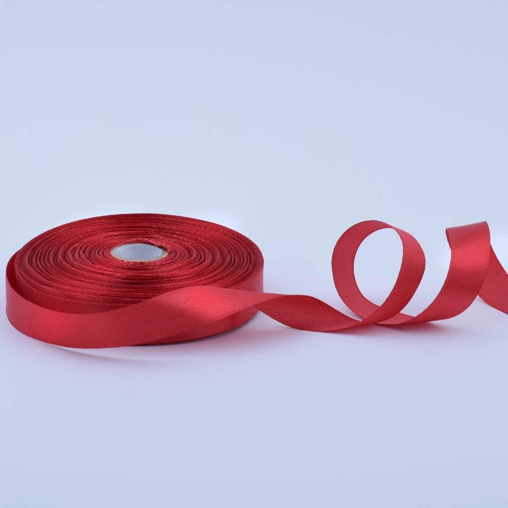 Стрічка атласна 15мм червона темна А1-05-033 на метраж (бобіна 50яр/68,2 гр) (56254.033)