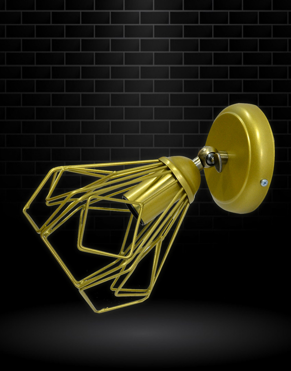 Світильник настінний бра NL 538-1 G MSK Electric Е-27 Лофт золотий