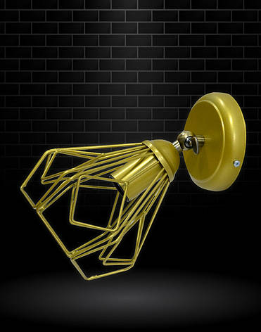 Світильник настінний бра NL 538-1 G MSK Electric Е-27 Лофт золотий, фото 1