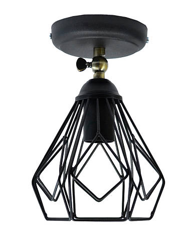 Світильник настінний бра NL 538-1 B MSK Electric Е-27 Лофт чорний, фото 1