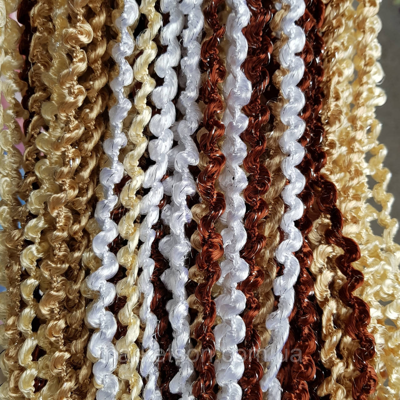 Штори нитки спіралі, локшина, макарони з люрексом