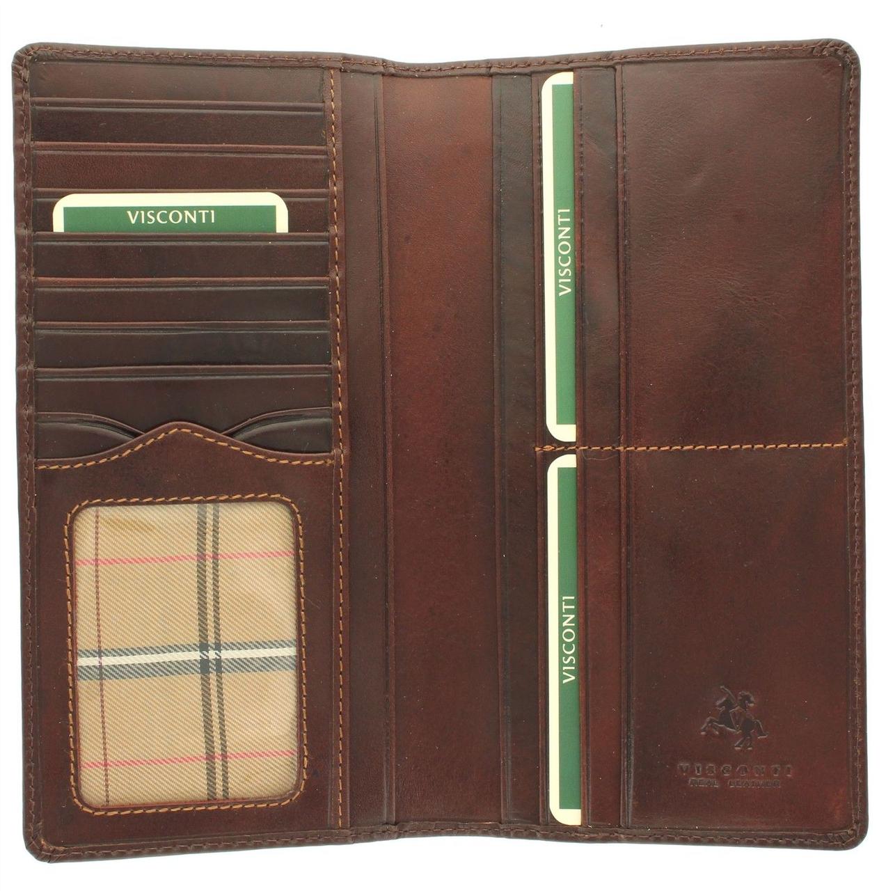 Купюрник із гладкої телячої шкіри Visconti MZ6 Turin (brown)