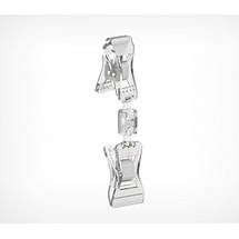 Прищіпка мала подвійна, Цінникоутримувач на прищіпці, Тримач цінника (5070), фото 4