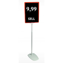 Стійка інформаційна з крейдяною табличкою, Рамка А4, з трубкою 500-1000 мм, Рекламна напольна стійка (1179), фото 3