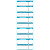 Ценник ламинированный "Для холодильных витрин" синий вертикальный 100 х 300 мм (0602)