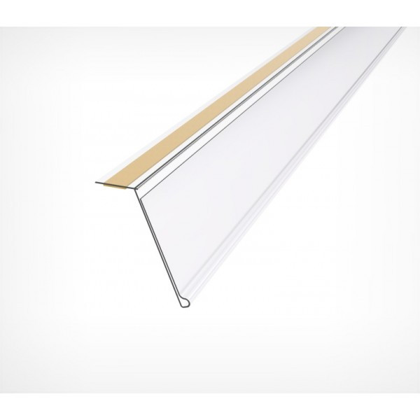 Цінникотримач L прозорий універсальний для полиць 950*39 мм, прозорий скотч, Поличковий цінникотримач (1315)