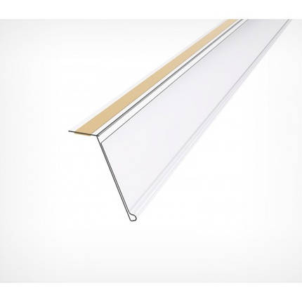 Цінникотримач L прозорий універсальний для полиць 950*39 мм, прозорий скотч, Поличковий цінникотримач (1315), фото 1