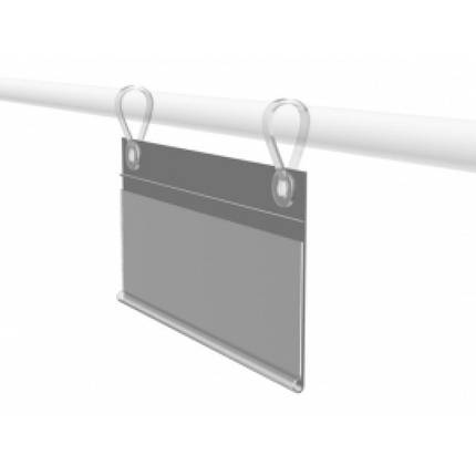 Цінникотримач універсальний підвісний білий 110*39 мм (1318), фото 1