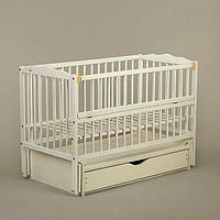 Дитяче ліжко Twins Веселка шарнір/ящик підшипник з відкидним бортом, слонова кістка (5597)