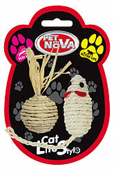 Іграшка для котів Мишка та куля Pet Nova 7х3 см