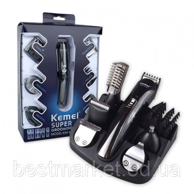 Машинка для стрижки волос Kemei KM-600. Тример 11 в 1, фото 1