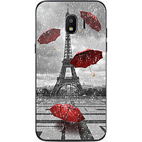 Силіконовий бампер для Samsung J4 Galaxy J400 з малюнком Дощ у Парижі