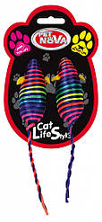 Іграшка для котів Мишки барвисті Pet Nova 7х3 см