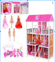 Ляльковий будиночок із меблями +5-ть ляльок 66885