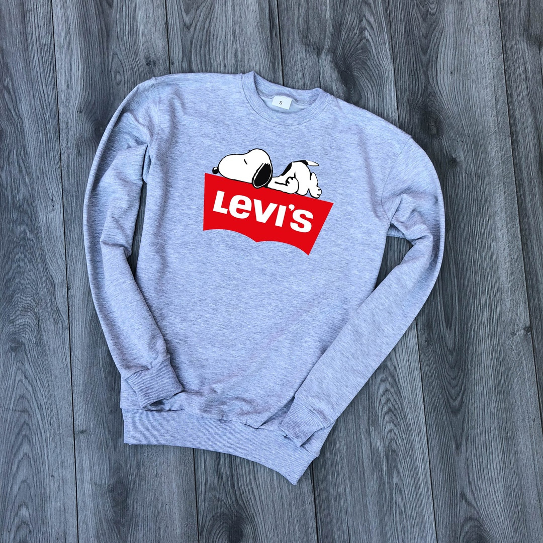 Світшот чоловічий Levi's стильний тонкий молодіжний 85% бавовна (сірий)