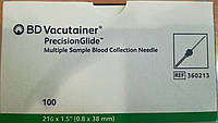 Игла зеленая для мультизабора крови BD Vacutainer ,21G 0,8 х 38 mm №100