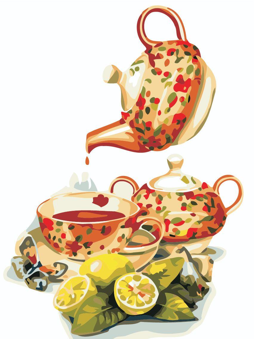 Картини за номерами Чай з лимоном ArtStory AS0480 30 х 40 см (без коробки)