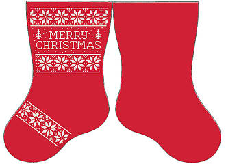 СКВ-185. Схема для вишивки бісером Новорічний чобіток.