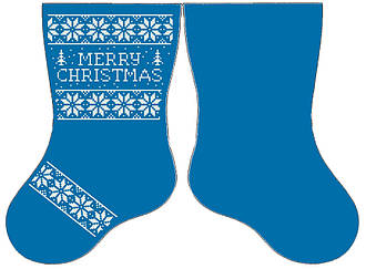 СКВ-187. Схема для вишивки бісером Новорічний чобіток.