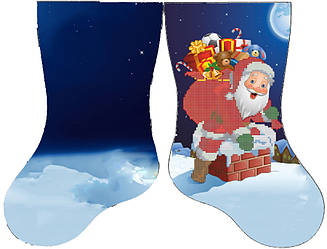 СКВ-189. Схема для вишивки бісером Новорічний чобіток.