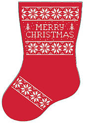 СКМ-235. Схема для вишивки бісером Новорічний чобіток.