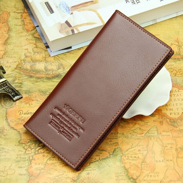 Гаманець чоловічий Woerfu ПУ шкіра Коричневий