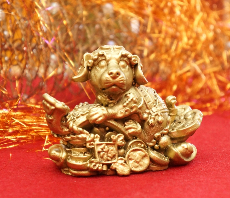 Собачка на скіпетрі жуї під бронзу