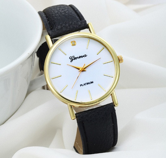 Чорні жіночі годинники на руку Geneva