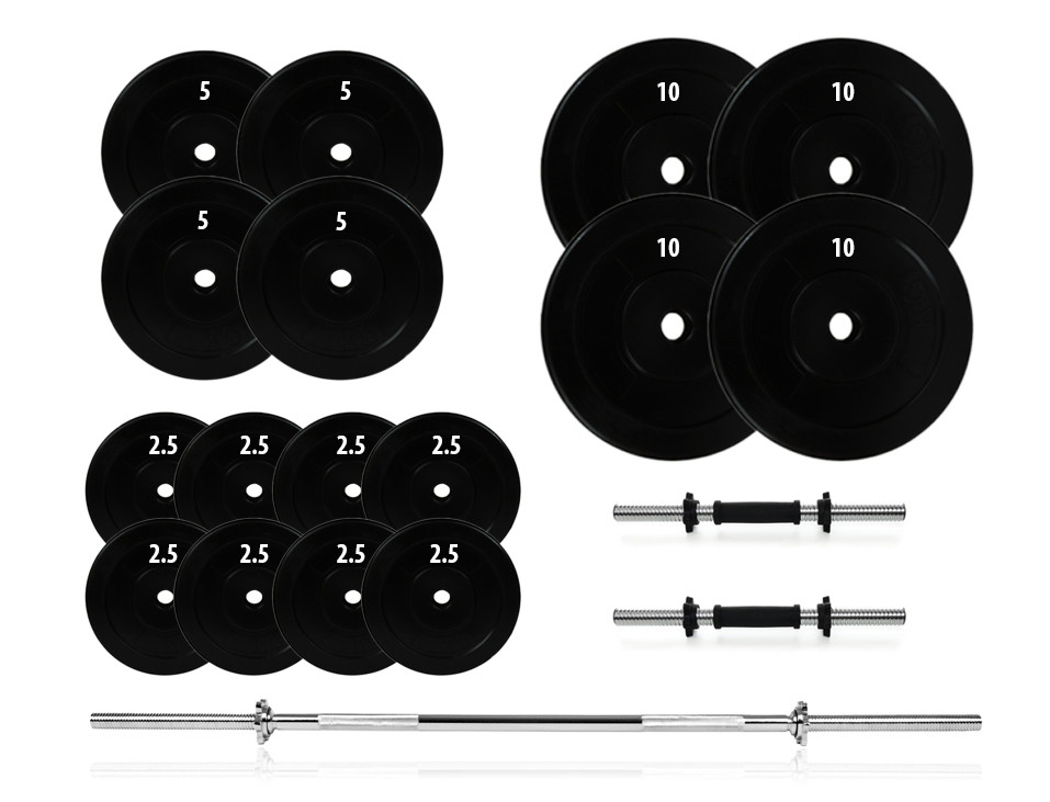 Набір штанга + гантелі 92 кг.
