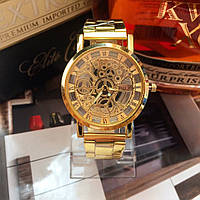 Золоті чоловічі годинники Skeleton Gold