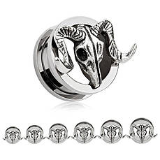 Тунелі Череп Барана сталеві сріблясті (пара)