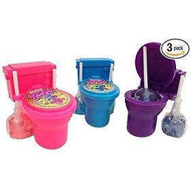 Льодяники з  кислим порошком Kidsmania Sour Flush Toilet