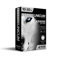 Краплі UNICUM premium від бліх та кліщів для собак вагою 10-30 кг (упаковка 3 піпетки)