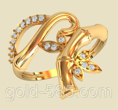 Чарівлива золотое кольцо 585* проби